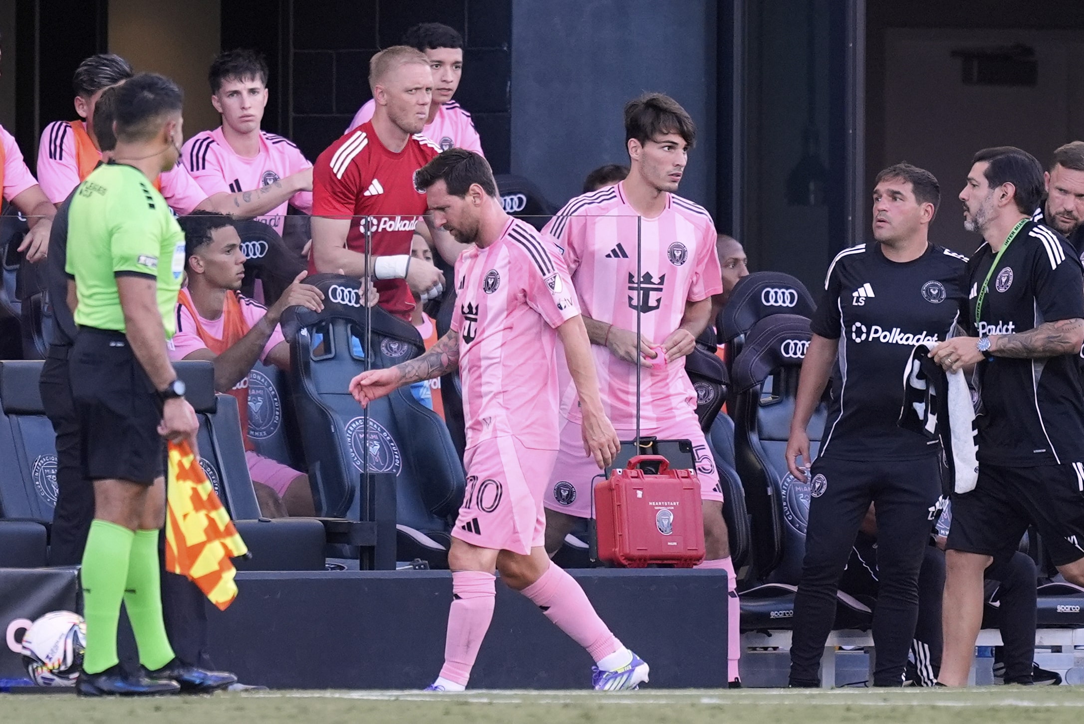Messi exits Inter Miami win with apparent hamstring injury